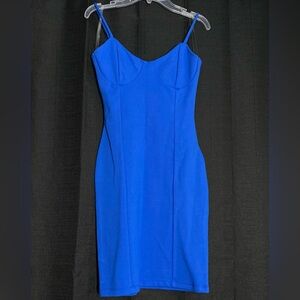 Blue, Tight-Fitted Dress